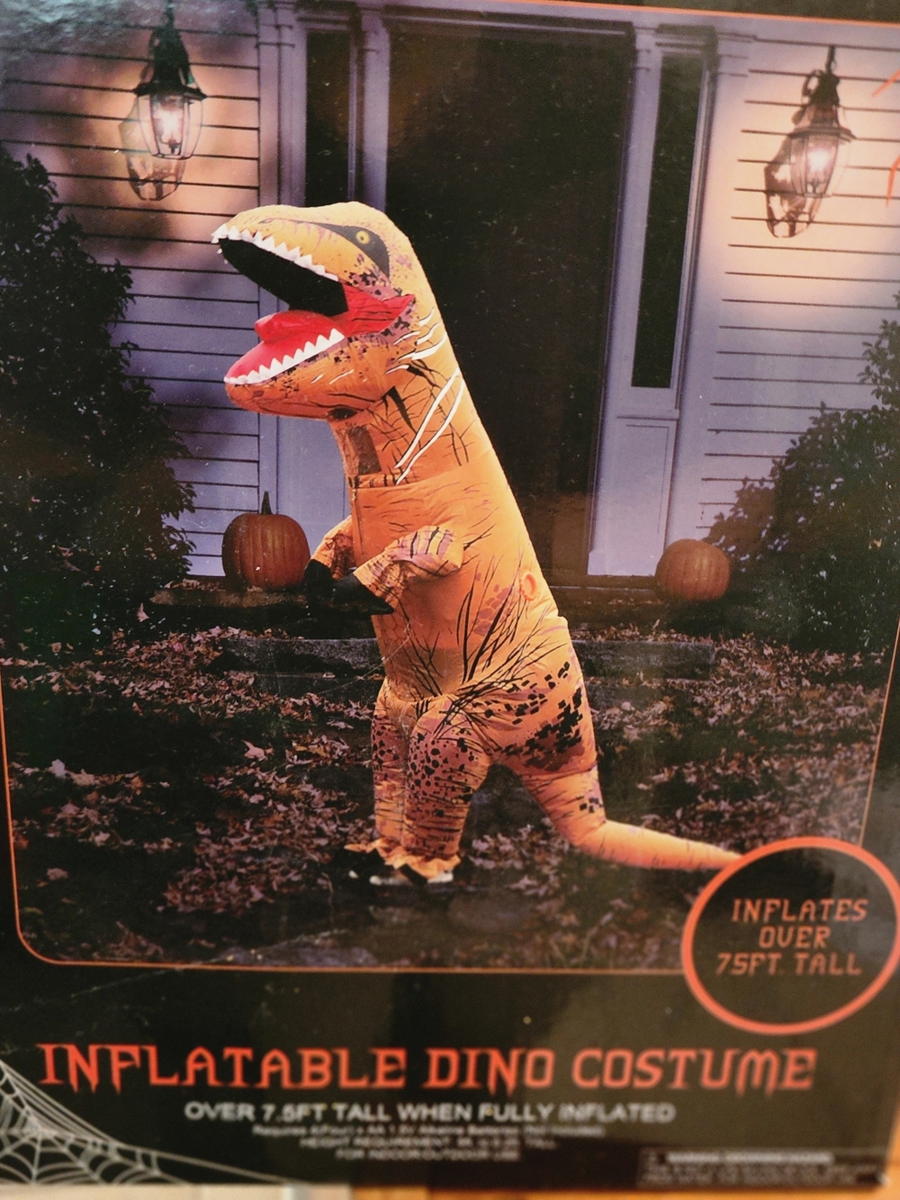 Inflatable Orange Dino Kids Costume - Brand Unspecified